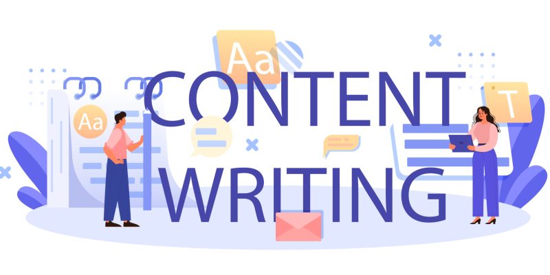 Content writing typographic header. Professional speaker or journalist How to create a SEO content strategy?, how to boost brand awarness through content writing?
